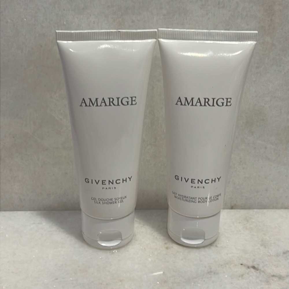 Givenchy Amarige Silk Shower Gel & Moisturizing Body Lotion 2.5oz Each